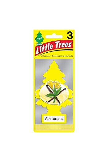 Little Trees 3 عبوات معطر جو برائحة الفانيليا