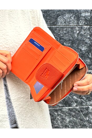 Polo Of Colors Orange Wallet Women's Wallet with Coin and Card Compartment