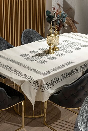 RH Rosehan Ethnic Patterned Hand Printed Tablecloth