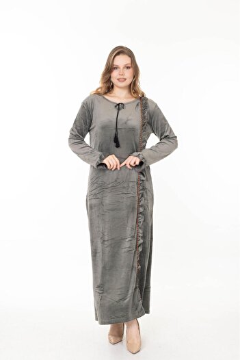mervemoda Women's Winter Velvet Dress