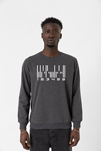 Tshirthane Dark Matter Android Barcode Füme Erkek 2ip Світшот