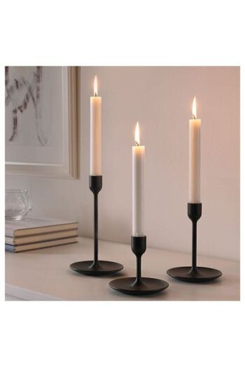 IKEA Candle Holder Set of 3 Decorative Candle Holders for Taper Candles Suitable for Home Decor