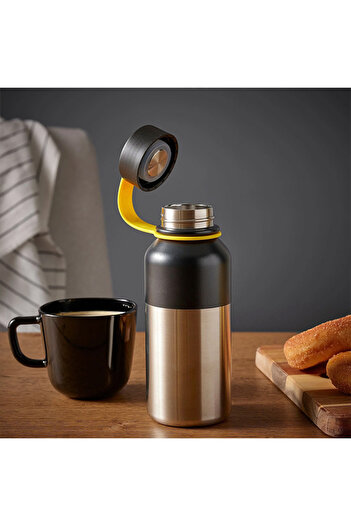 IKEA Hetlevrad Thermos, Stainless Steel-Black, 0.5 Lt