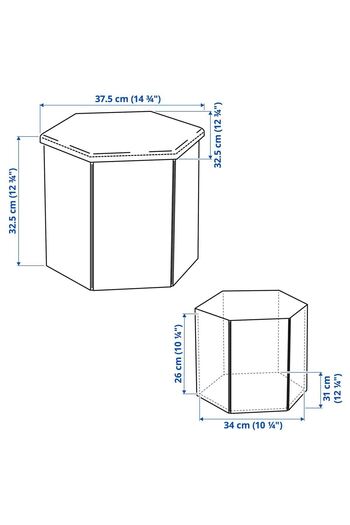 IKEA Pouf cu Compartiment Depozitare, Diametru: 38 cm Inaltime: 33 cm