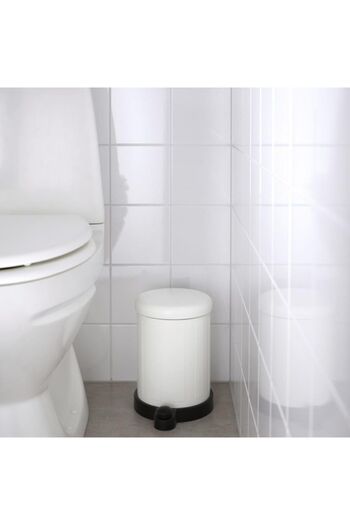 IKEA Pedal Trash Can White, 4 Lt Trash Can