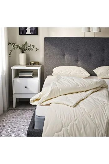 IKEA 240x220 cm Off-White Double Wool Quilt - Warm