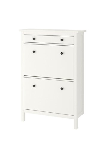 IKEA HEMNES ayakkabı dolabı, beyaz, 89x30x127 cm, 3bölmeli