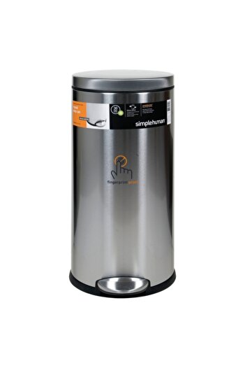 Simplehuman Fingerprint-Proof Brushed Stainless Steel Step Trash Can