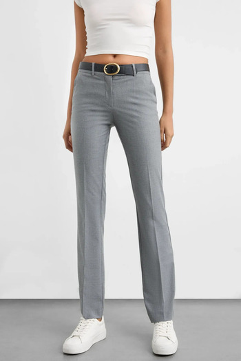 Hiccup High Waist Straight Fit Trousers - Stylish Design