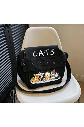 Touz Moda Cats Bestfriend Date Printed Messenger Bag