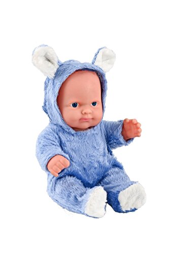 Global Toys Konuşan Tavşanlı Et Bebek – Mavi/pembe/beyaz Renk Seçenekli – Yazlık Oyuncak - 23 Cm