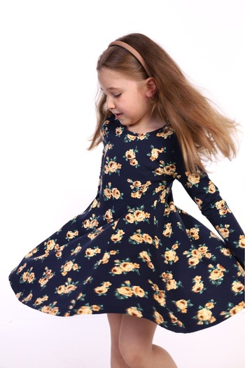 Toontoy Girl's Floral Patterned Dress