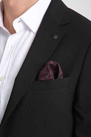 Frappoli Arunte Men's Black Linen Look Thin Four Season Wearable Slim Fit Blazer Jacket