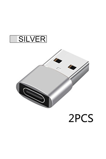 Choice 2Pcs Silver 2Pcs USB To Type C OTG Adapter USB USB-C Male To Micro USB Type-c Female Converter For M