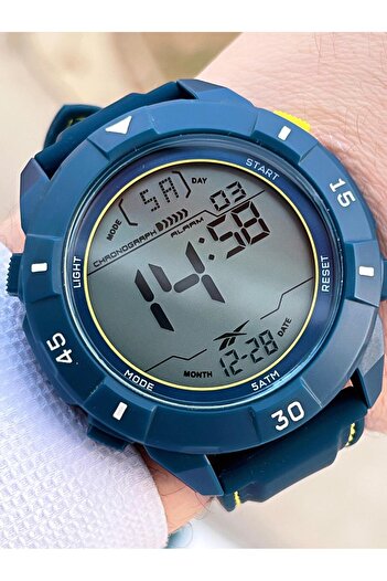 Reebok Silicone Cord 50 Mt Water Resistant Digital Serial Large Case Sports Men's Wristwatch Rv.Pbıg-Bg04