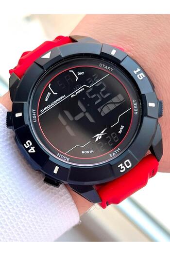 Reebok Silicone Cord 50 Mt Water Resistant Digital Serial Large Case Sports Men's Wristwatch Rv.Pbıg-Bg03
