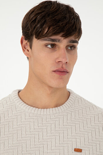 U.S. Polo Assn. Men's Stone Colored Sweater - 50297050 -Vr049