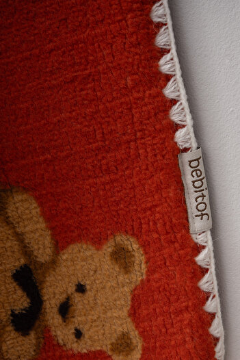 Bebitof Cute Bears Patterned 90X100 cm Plush Baby Blanket