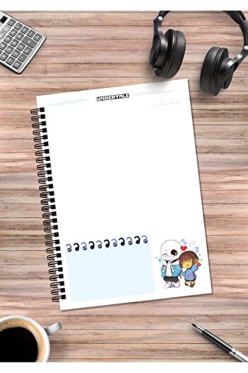 mertfigur Undertale Frisk Sans Anime Spiral Notebook A5 (50 ورقة)