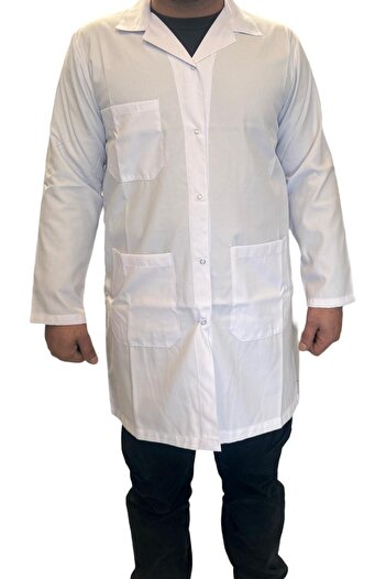 Online Classic Collar Alpaca Fabric White Apron