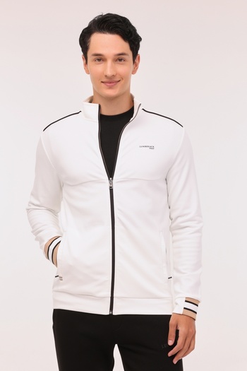 lumberjack Ml Franky 18Ba-108 4Pr Ecru Men's Tracksuit Top