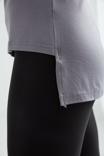 ERDEM İÇ GİYİM Erdem Gray Viscose Women's Long T-shirt 214