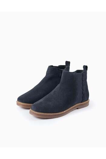 Ziddy CHELSEA SUEDE BOOTS FOR GIRLS DARK BLUE