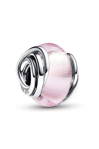 Pandora Etrafı Çevrili Pembe Murano Cam Charm