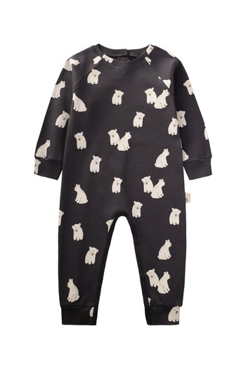 Cigit 0-3 Years Printed Anthracite Jumpsuit