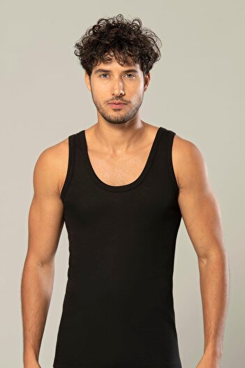 ERDEM İÇ GİYİM Erdem 3-Piece Black Gold Modal Undershirt 15503