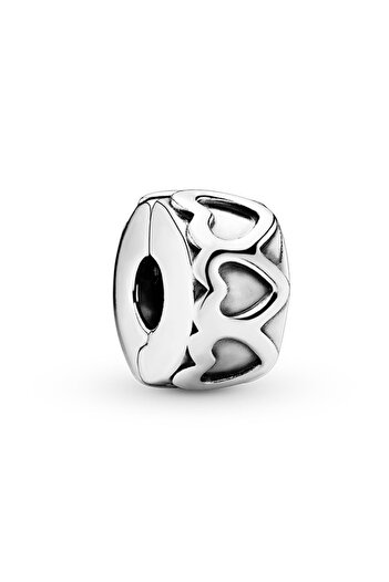 Pandora Charming Heart Ribbon Clip