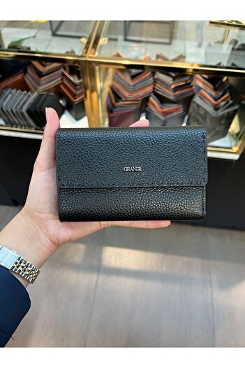 Deriza Grande 2784 - Black Genuine Leather Women's Wallet