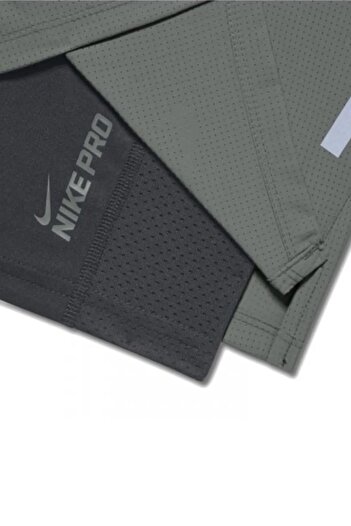 Nike Pro Men Dri Fit 7" Phenom 2 - Γκρι σορτς για τρέξιμο με κολάν δύο σε ένα