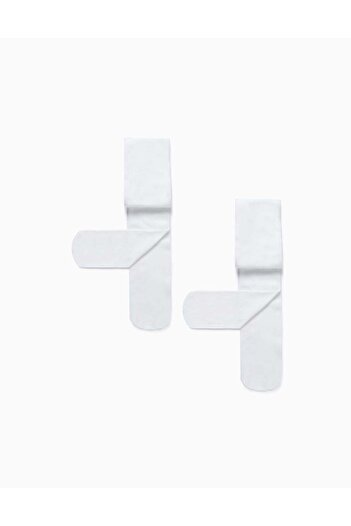 Ziddy 2 PACK OF 40 DEN MICROFIBER TIGHTS FOR BABY GIRLS WHITE
