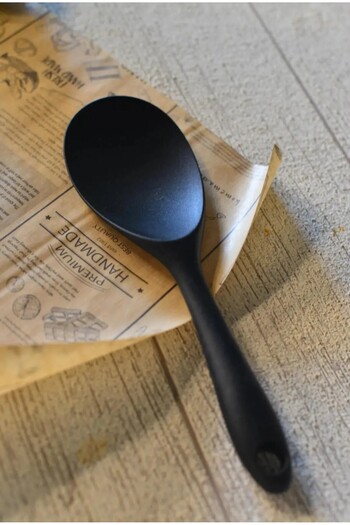 Online Kapında High-Temperature Resistant 22cm Hard Tip Rice Spoon - Fireproof and Non-Stick, Red and Black
