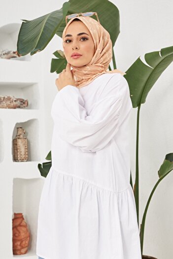İpekhan Olive Gold Cotton Viscose Scarf - Comfortable Cut