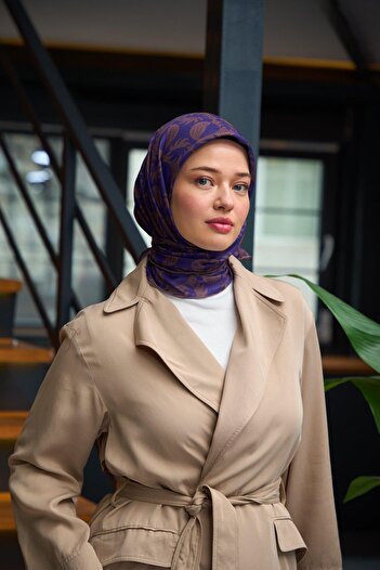 İpekhan Harmony Collection Soft Scarf Purple Mink 1182-03