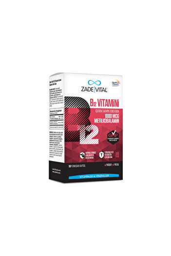 Zade Vital Vitamin B12 - 30 Capsules Blister