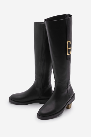 Marjin Black Women's Boots - Belted and Buckle, Daily Alges