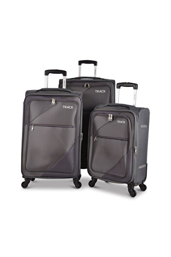 Track Travel Bag 3Pcs Luggage Set Fabric Trolley B355-3P