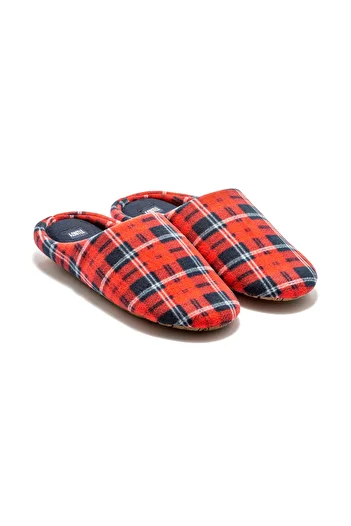 Twigy Men's Red Fleece House Slippers - Size 41/46