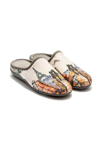 Twigy Beige Gato Women's House Slippers - Size 36/41