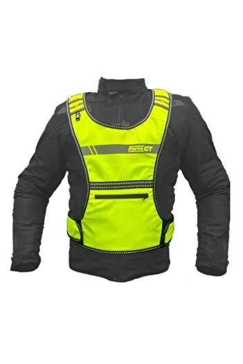 motosergen Forte Gt Xbyc 1179 - Motorcycle Reflective Vest with Adjustable Side Panel and Velcro Size 2Xl-6Xl