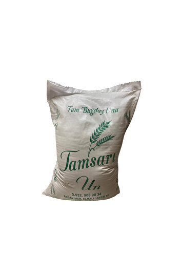 tamsarı Kepekli Un Natural 25 Kg, Tam Buğday Unu, Köyden Taş Değirmenden Kepekli Kara Un