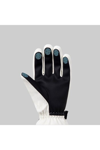 Schulzz White Ultralight Waterproof Unisex Touchscreen Ski Gloves