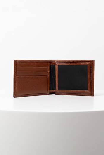 BAYDERİ Leval Extra Genuine Leather Men's Wallet with Gift Card Holder