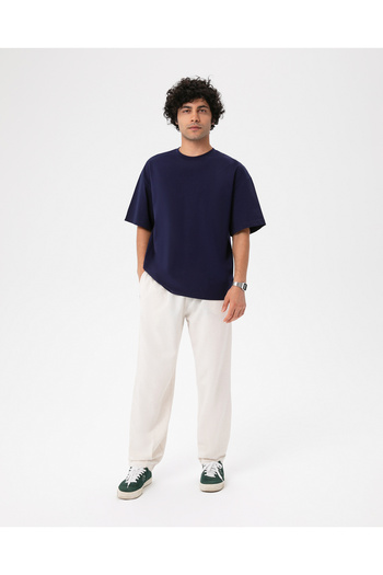 Ayma Active Ανδρικό μπλουζάκι Oversize - Navy Blue, Οργανικό Βαμβάκι, Κοντό μανίκι