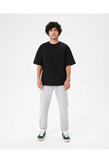Ayma Active Ανδρικό μπλουζάκι Oversize Μαύρο Οργανικό Βαμβάκι - Κοντό μανίκι