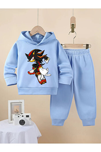 Little Wears Shadow Sonic Premium 3 - Compact Yarn Sweatshirt and Sweatpants Set