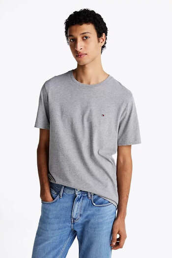 Tommy Hilfiger Men's Round Neck Heather T-Shirt - Gray